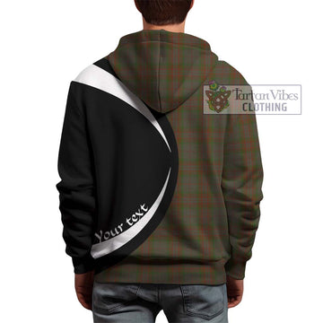 Gray Tartan Hoodie with Family Crest Circle Style