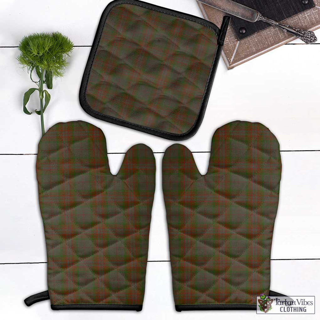 Gray Tartan Combo Oven Mitt & Pot-Holder Combo 1 Oven Mitt & 1 Pot-Holder Black - Tartan Vibes Clothing