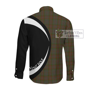 Gray Tartan Long Sleeve Button Up with Family Crest Circle Style