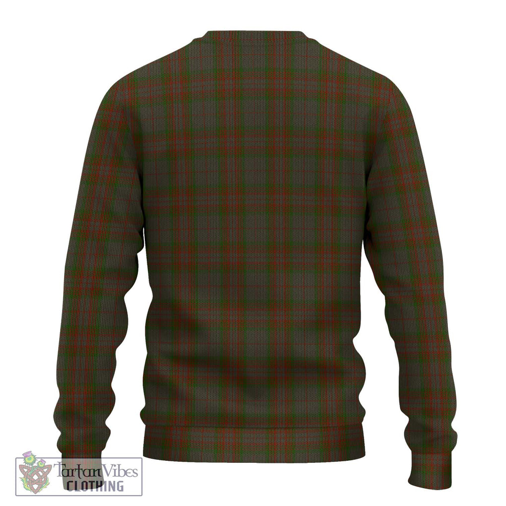 Gray Tartan Knitted Sweater with Family Crest DNA In Me Style - Tartanvibesclothing Shop