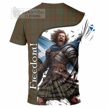 Gray Crest Tartan T-Shirt Inspired by the Freedom of Scottish Warrior