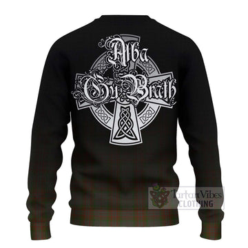 Gray Tartan Ugly Sweater Featuring Alba Gu Brath Family Crest Celtic Inspired - Tartan Vibes Clothing