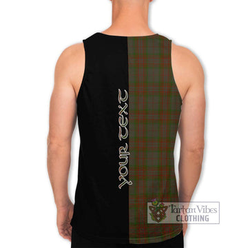 Gray Tartan Men's Tank Top with Family Crest and Half Of Me Style