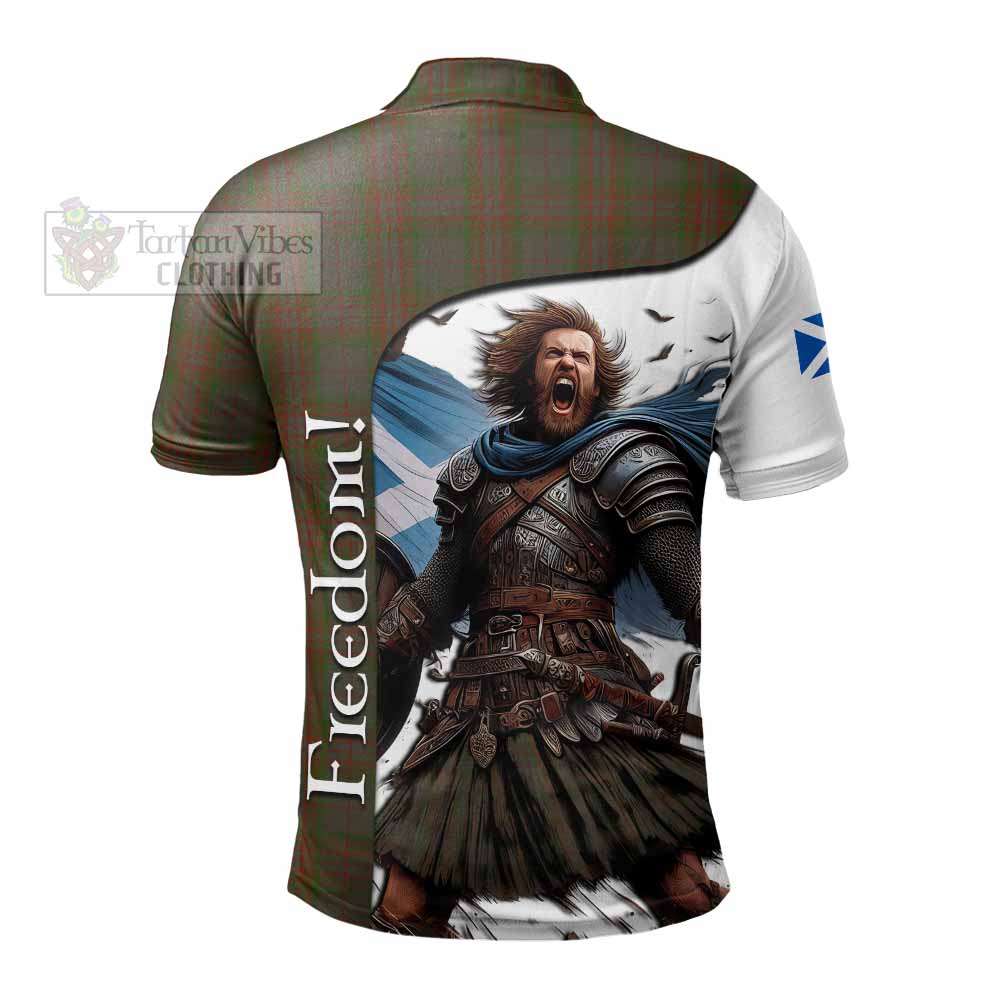 Tartan Vibes Clothing Gray Crest Tartan Polo Shirt Inspired by the Freedom of Scottish Warrior