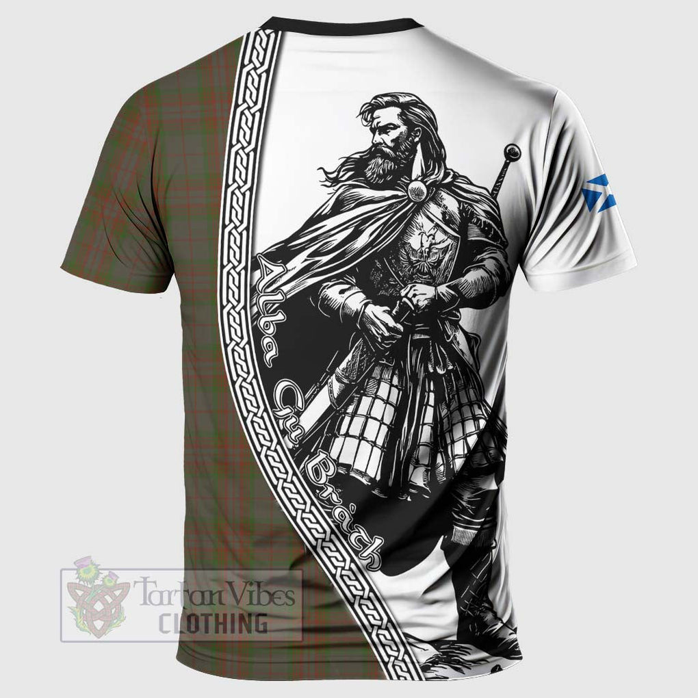 Tartan Vibes Clothing Gray Tartan Clan Crest T-Shirt with Highlander Warrior Celtic Style