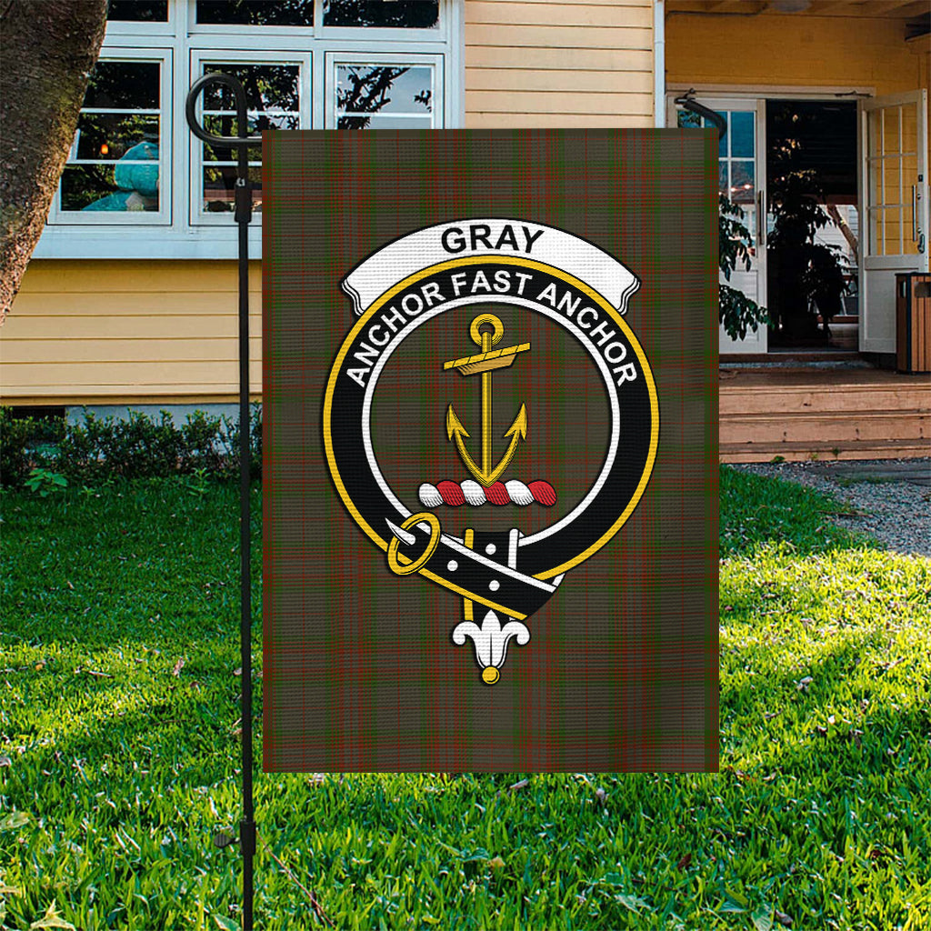 Gray Tartan Flag with Family Crest - Tartan Vibes Clothing