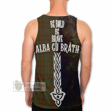 Gray Tartan Family Crest Men's Tank Top Alba Gu Brath Be Brave Lion Ancient Style - Tartan Vibes Clothing