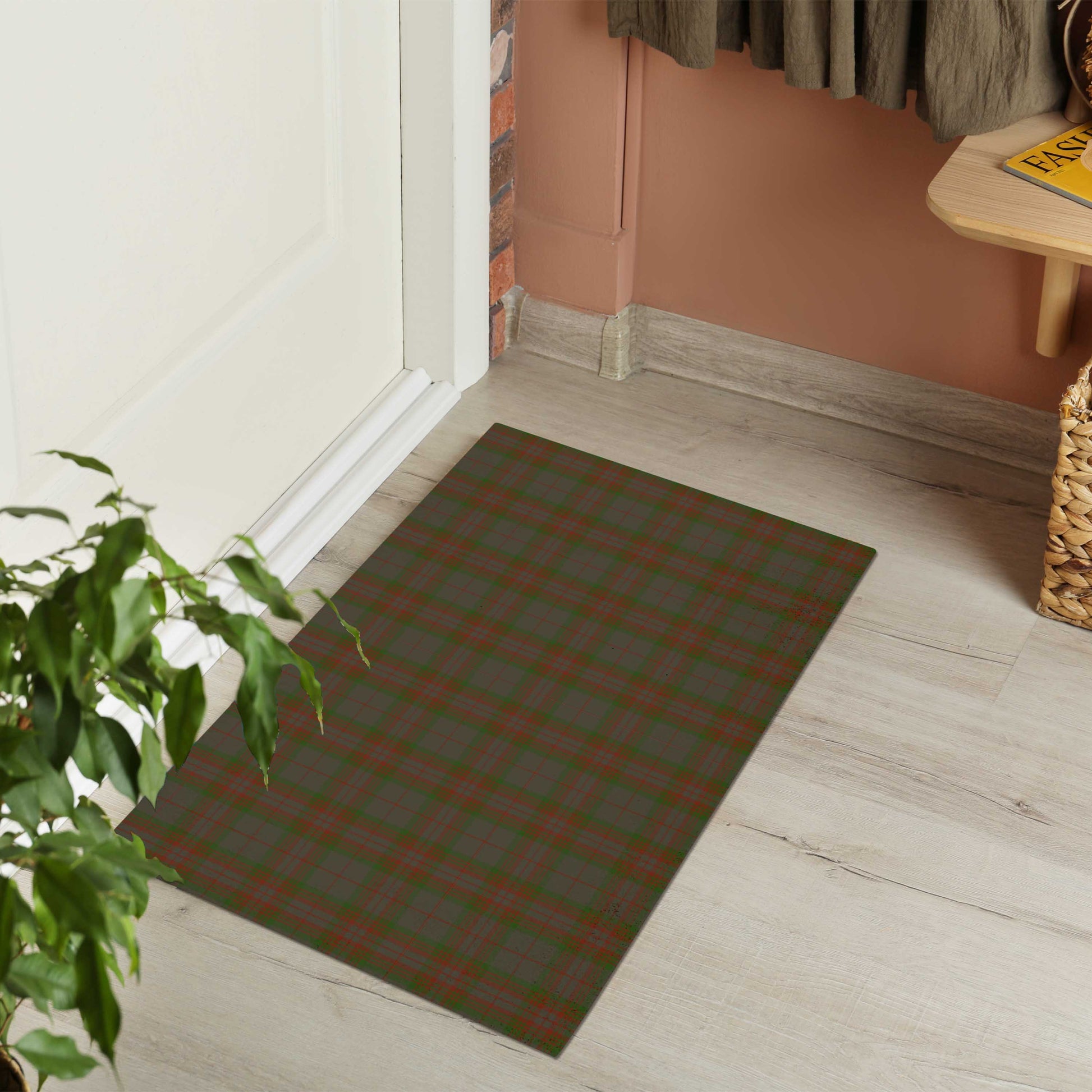 Gray Tartan Door Mat - Tartanvibesclothing