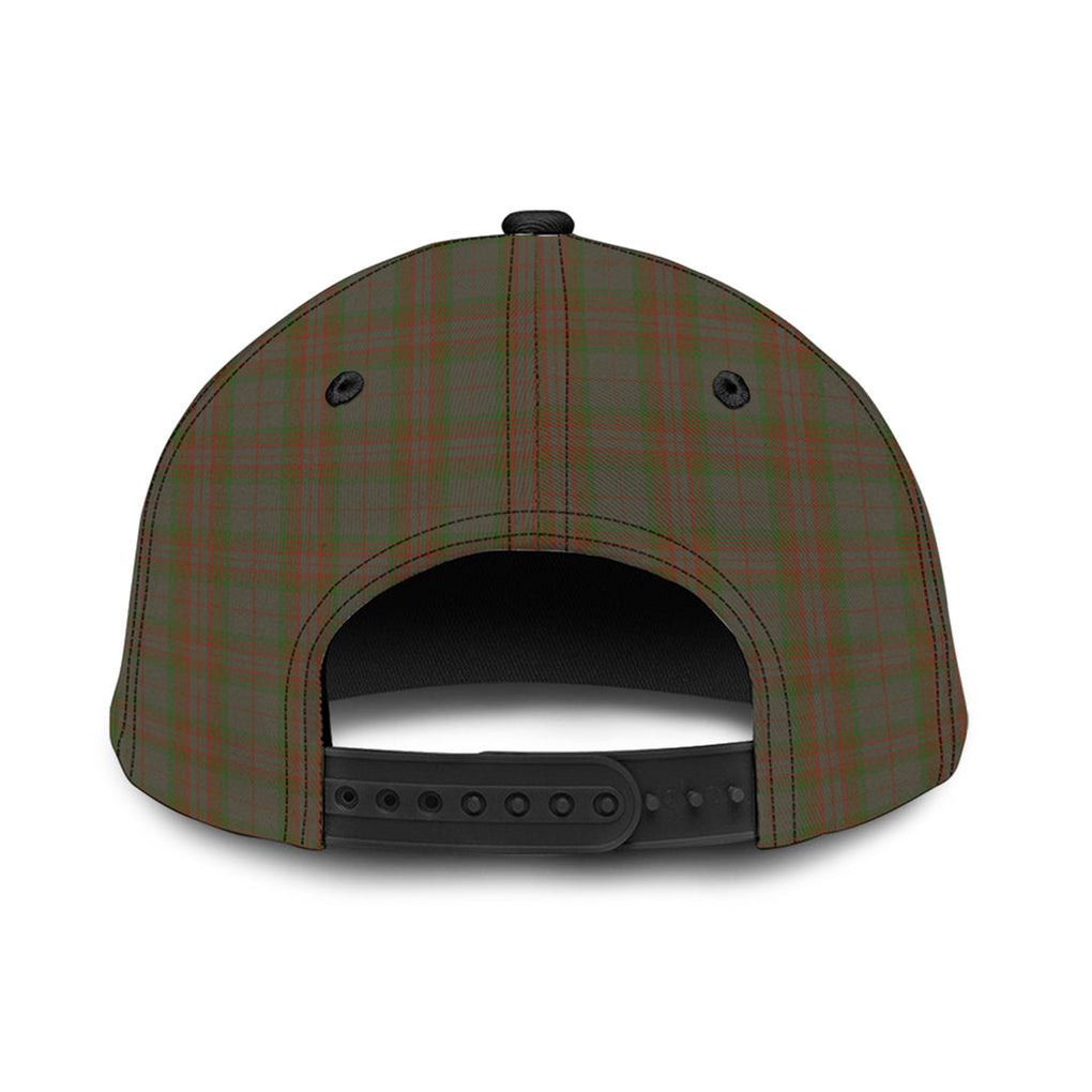 Gray Tartan Classic Cap with Family Crest - Tartan Vibes Clothing