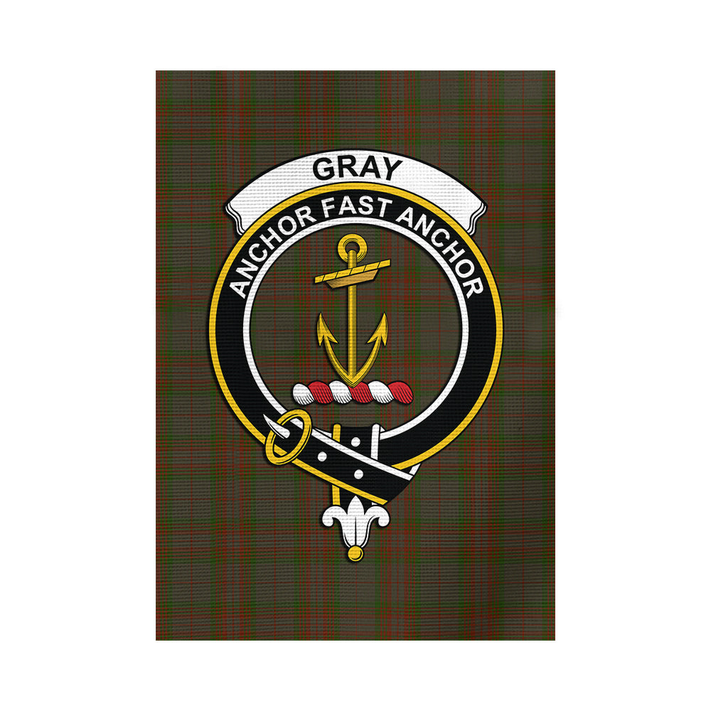 Gray Tartan Flag with Family Crest - Tartan Vibes Clothing