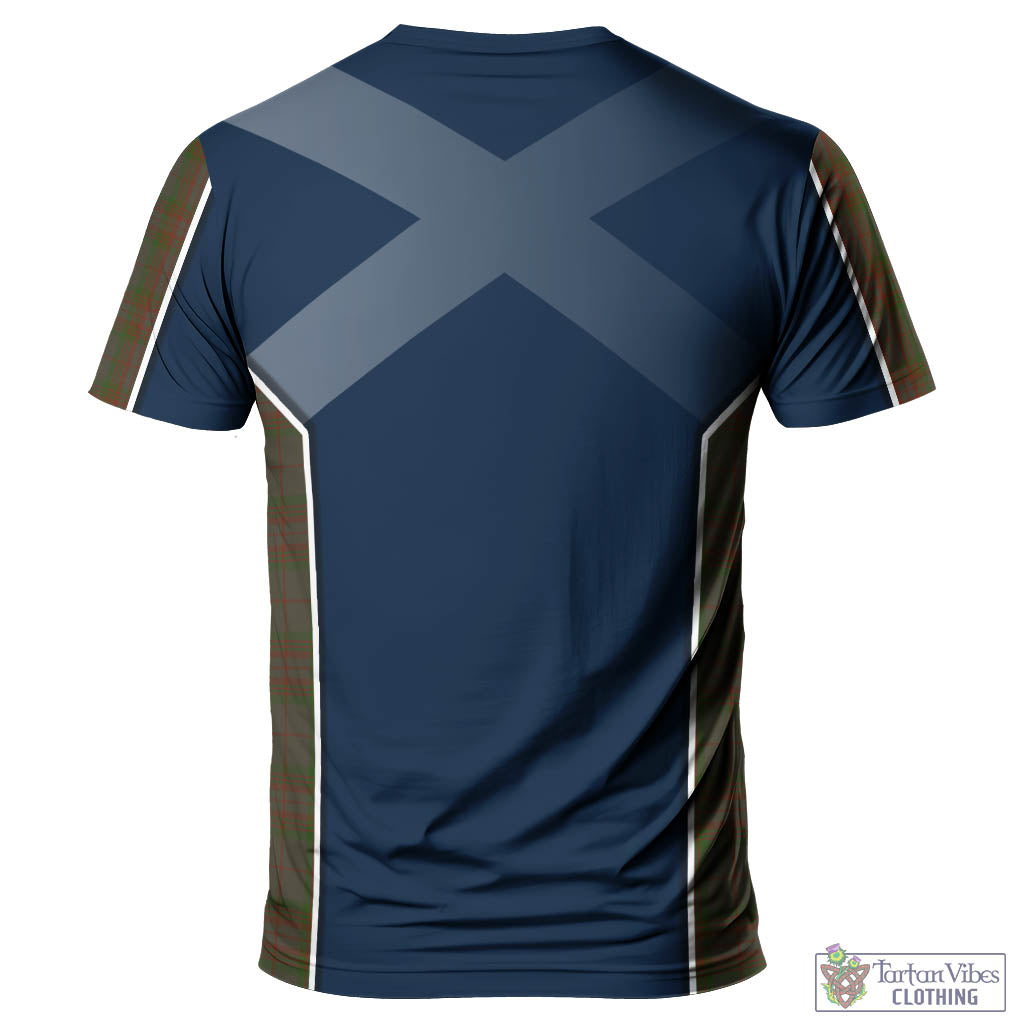 Tartan Vibes Clothing Gray Tartan T-Shirt with Family Crest and Lion Rampant Vibes Sport Style