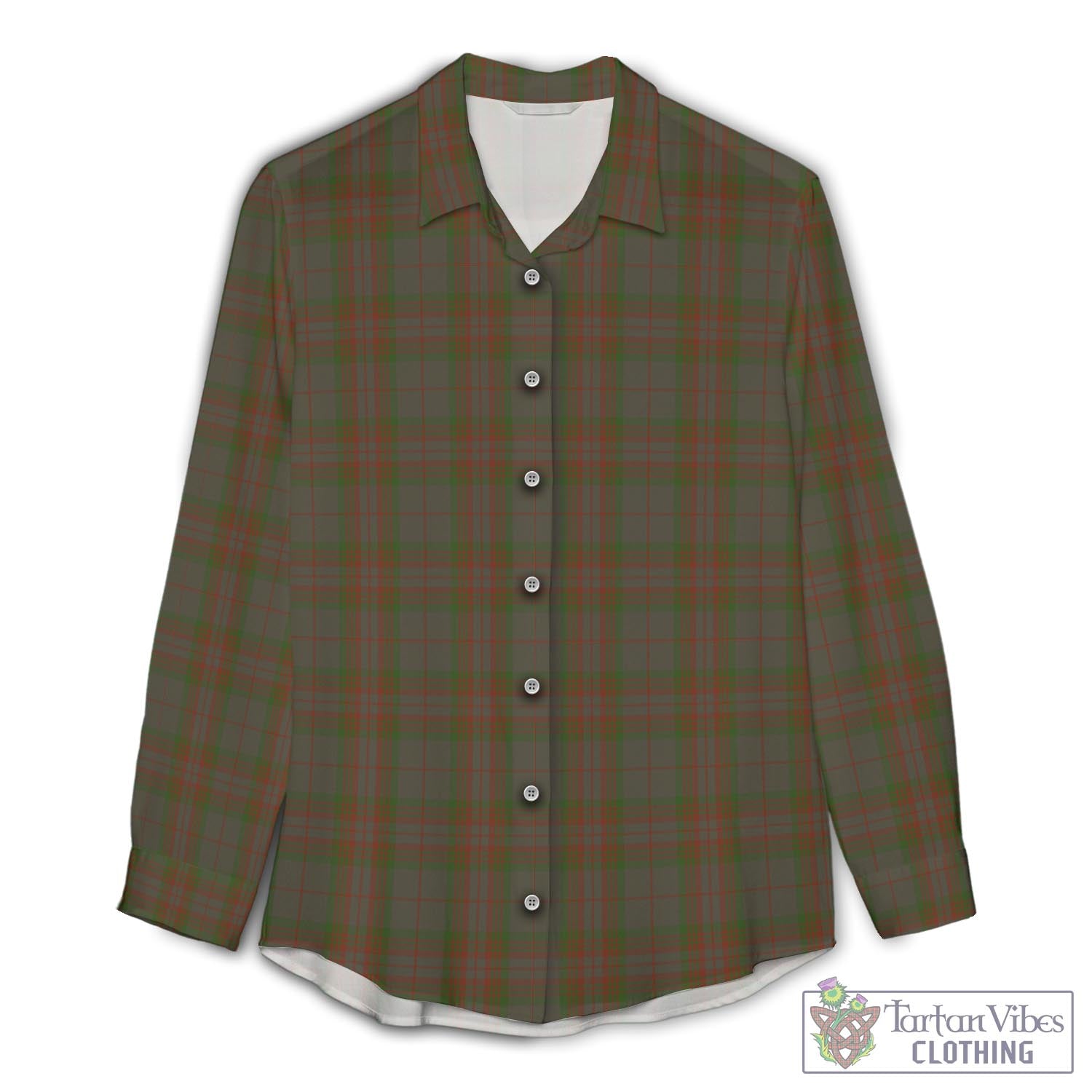 Gray Tartan Womens Casual Shirt