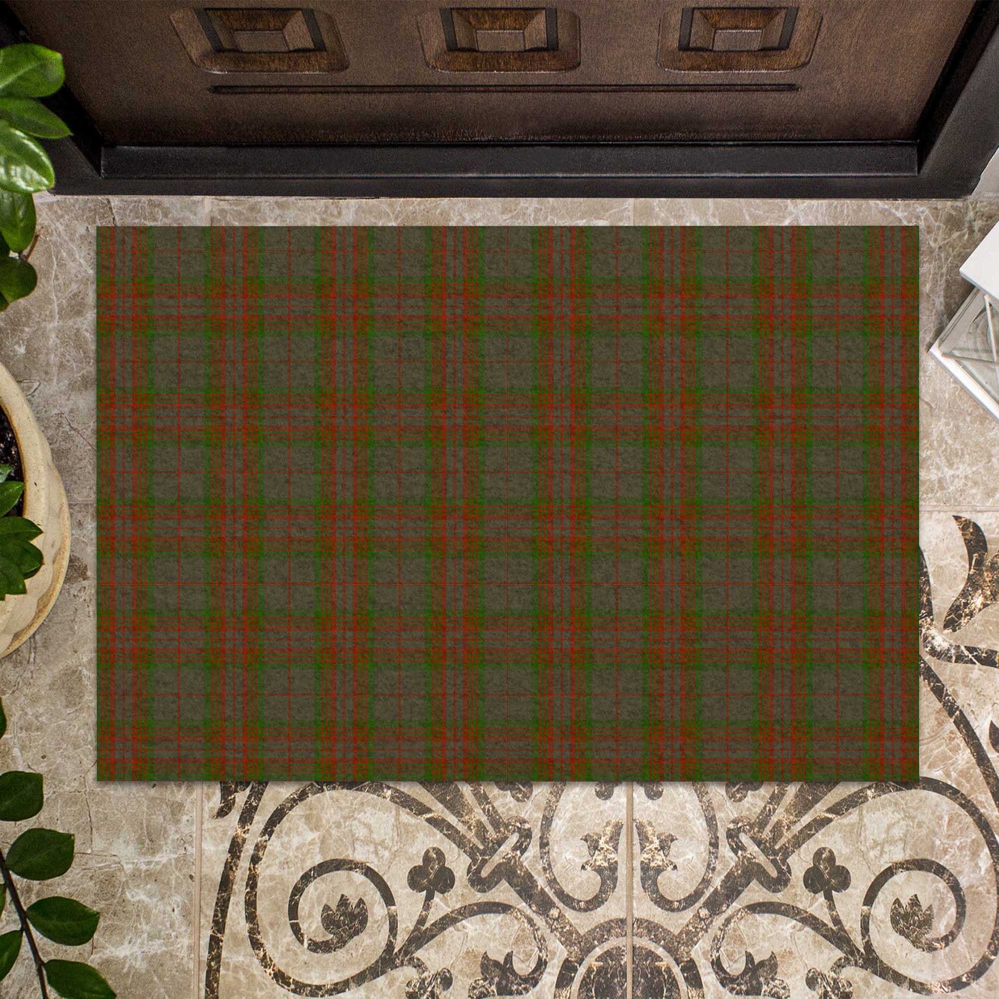 Gray Tartan Door Mat - Tartanvibesclothing