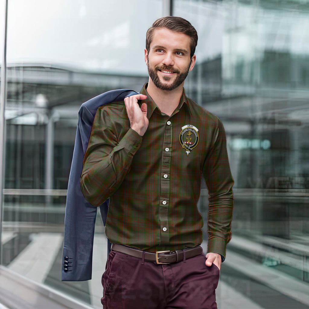 gray-tartan-long-sleeve-button-up-shirt-with-family-crest