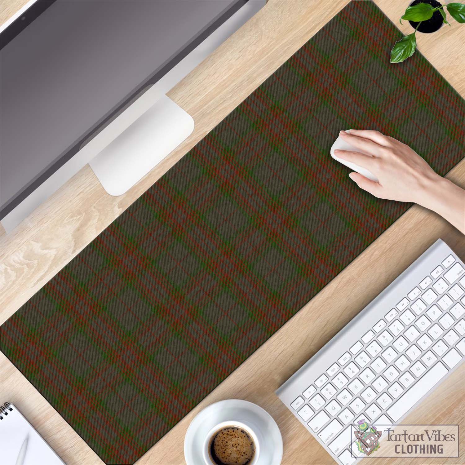 Tartan Vibes Clothing Gray Tartan Mouse Pad