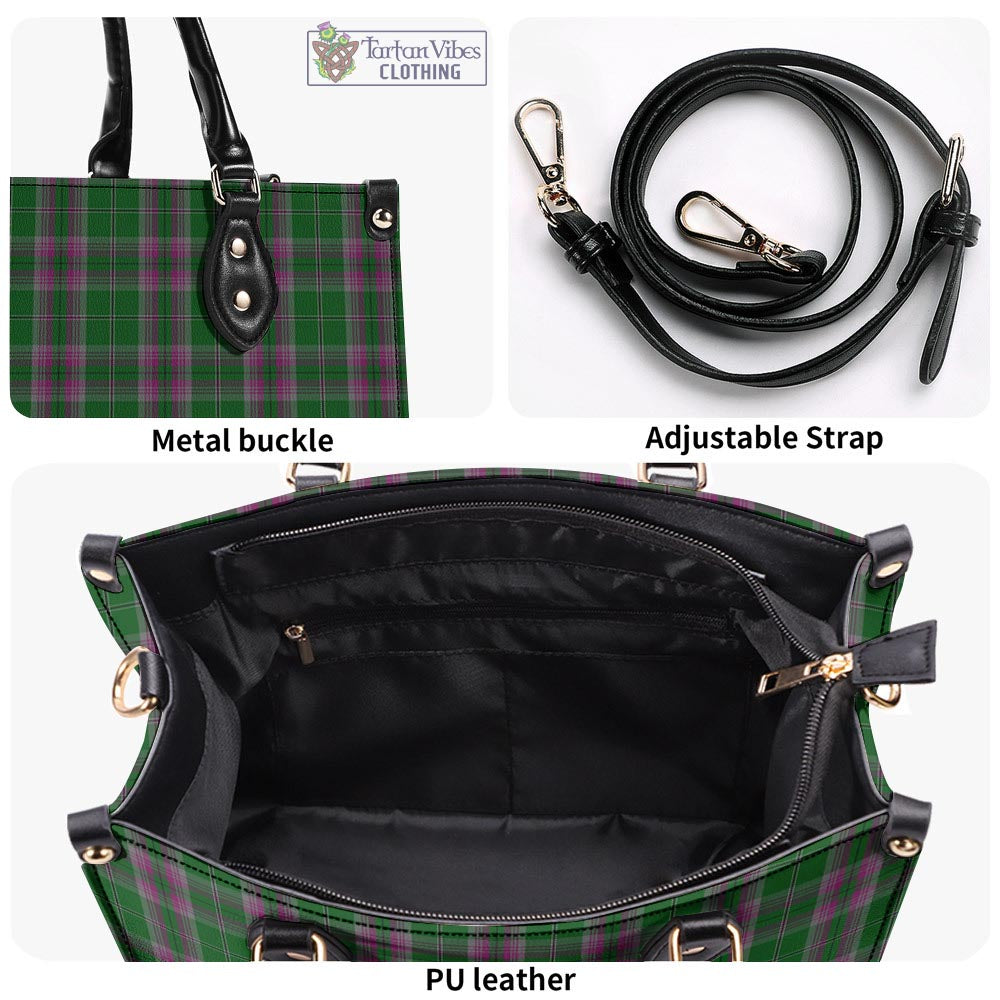 Tartan Vibes Clothing Gray Hunting Tartan Luxury Leather Handbags