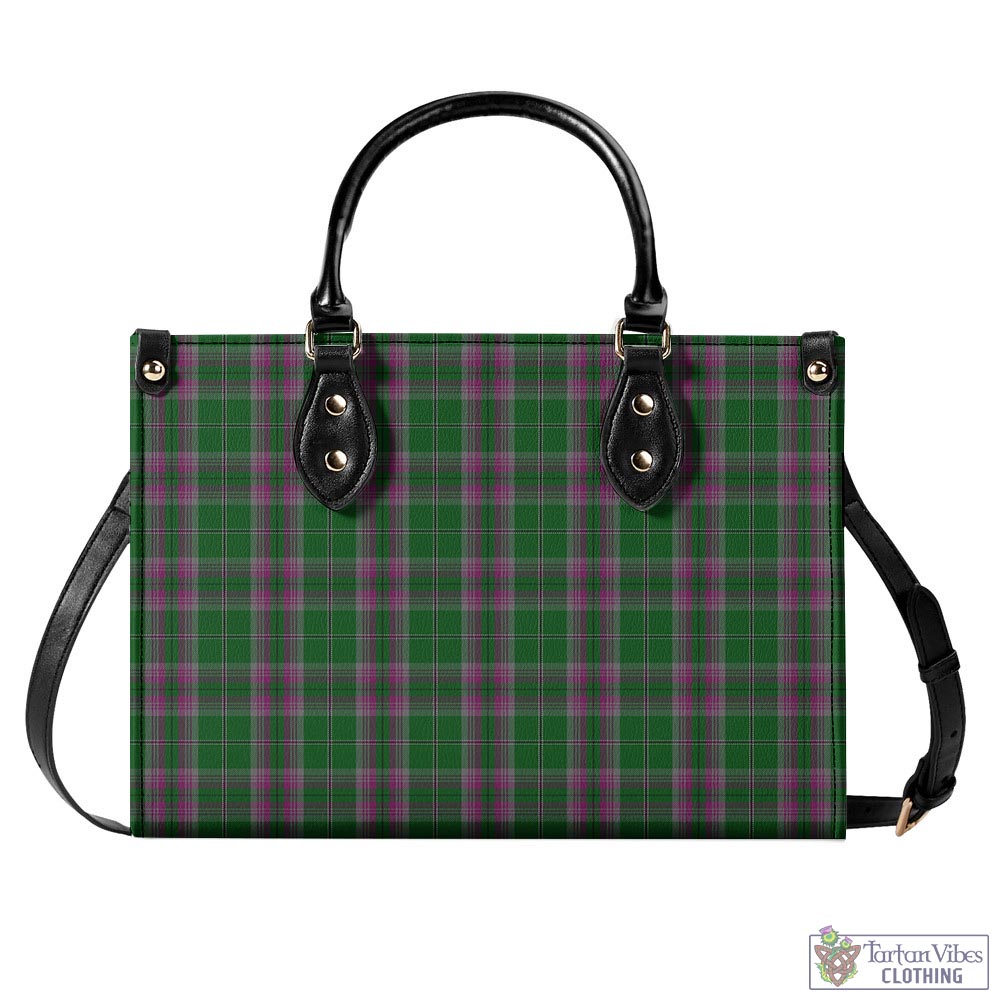 Tartan Vibes Clothing Gray Hunting Tartan Luxury Leather Handbags