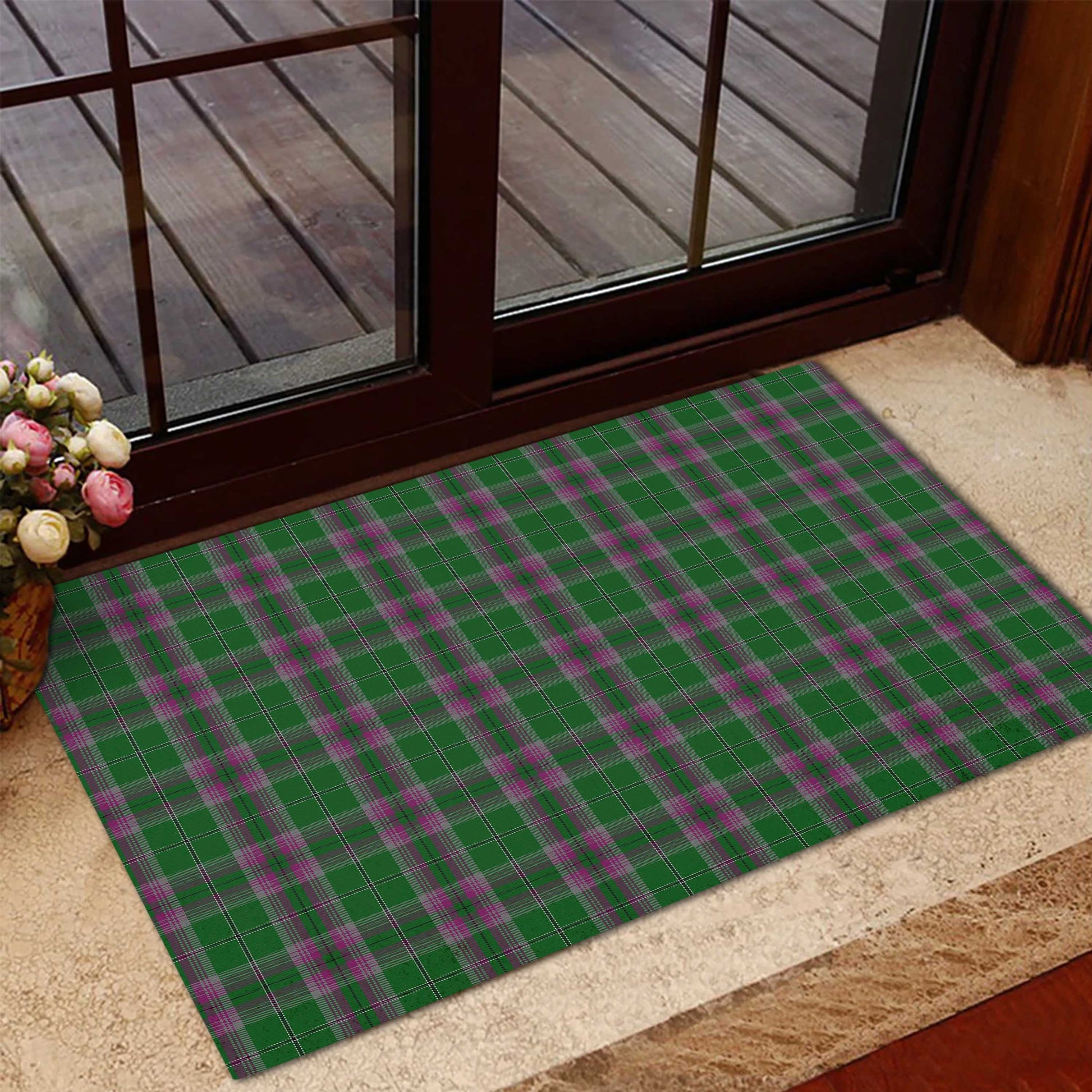 Gray Hunting Tartan Door Mat - Tartanvibesclothing