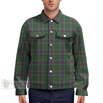 Gray Hunting Tartan Unisex Lapel Cotton Jacket