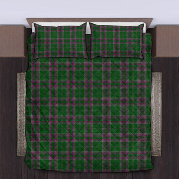 Gray Hunting Tartan Quilt Bed Set