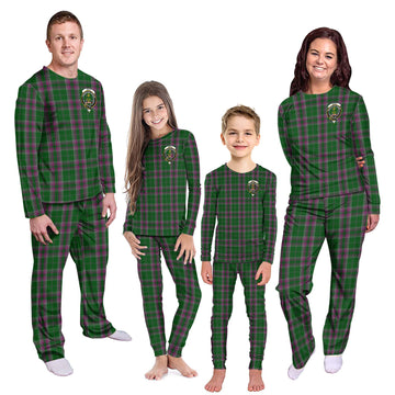 Gray Hunting Tartan Pajamas Family Set with Family Crest