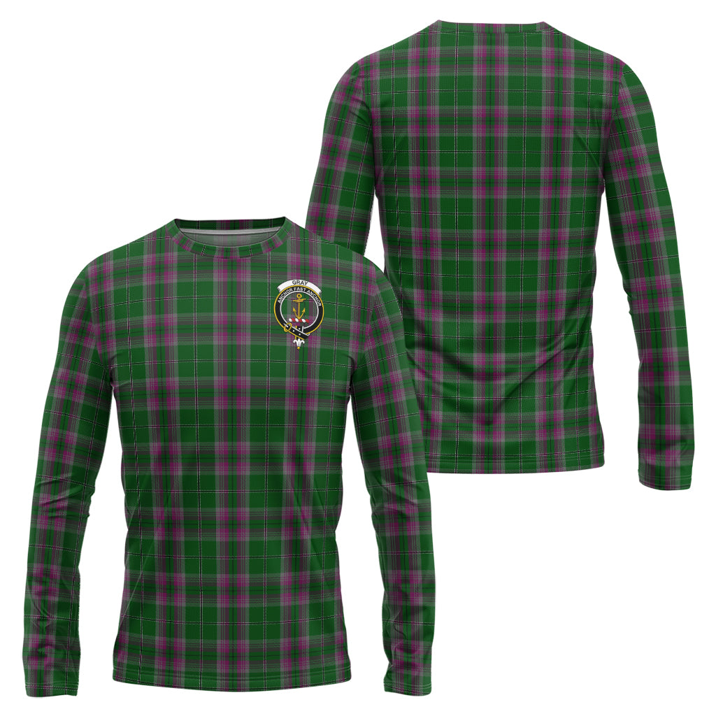 gray-hunting-tartan-long-sleeve-t-shirt-with-family-crest