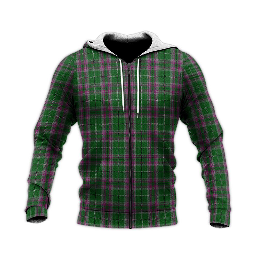 gray-hunting-tartan-knitted-hoodie