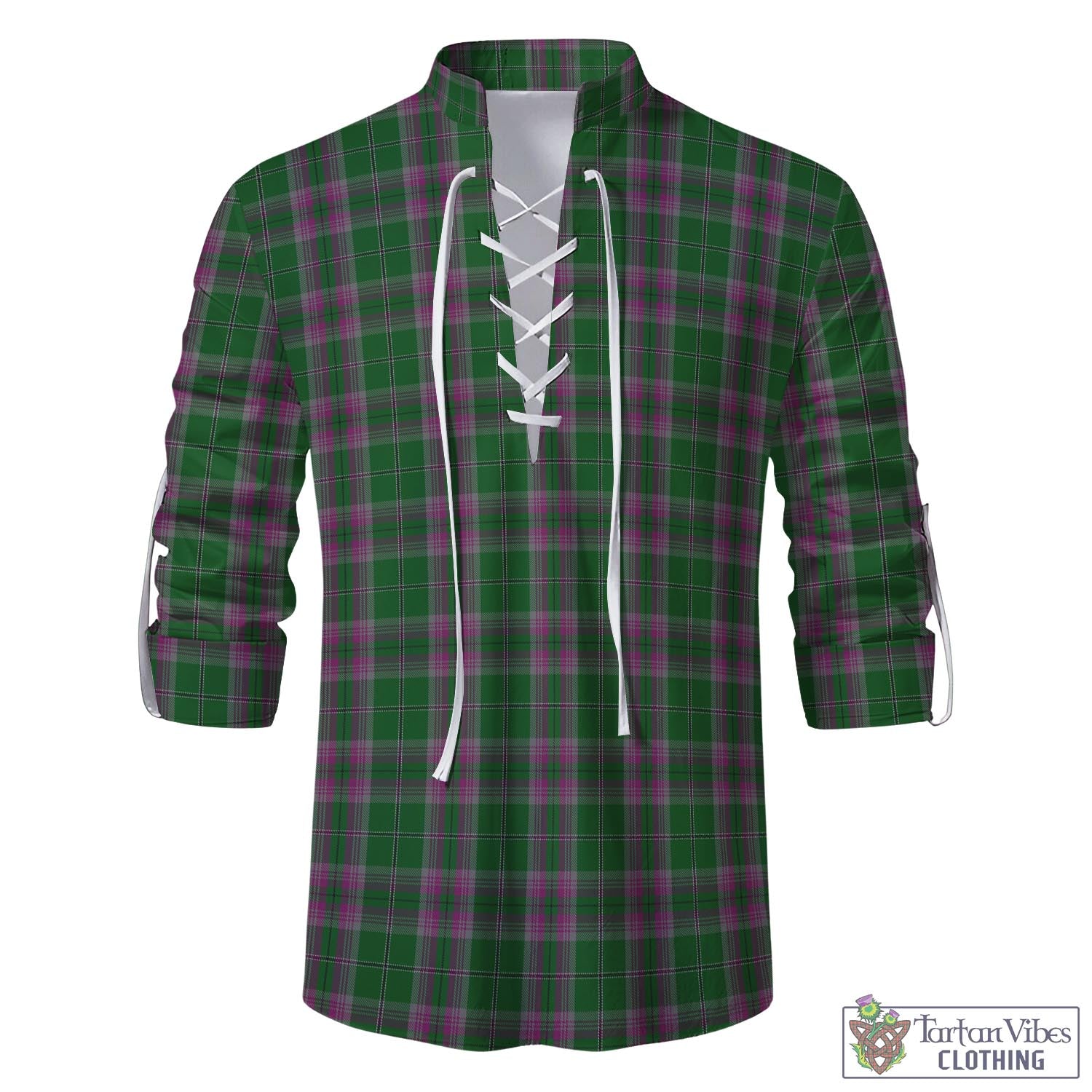 Tartan Vibes Clothing Gray Hunting Tartan Men's Scottish Traditional Jacobite Ghillie Kilt Shirt