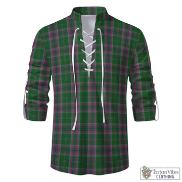 Gray Hunting Tartan Men's Scottish Traditional Jacobite Ghillie Kilt Shirt