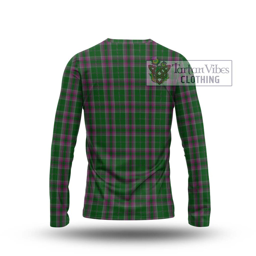 Gray Hunting Tartan Long Sleeve T-Shirt with Family Crest DNA In Me Style - Tartanvibesclothing Shop