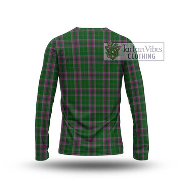 Gray Hunting Tartan Long Sleeve T-Shirt with Family Crest DNA In Me Style