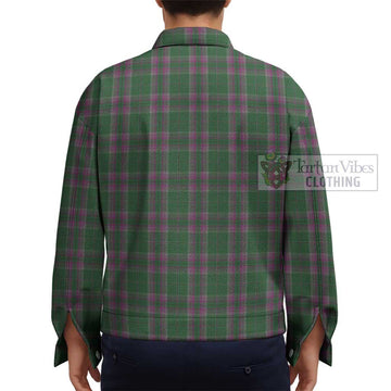 Gray Hunting Tartan Unisex Lapel Cotton Jacket