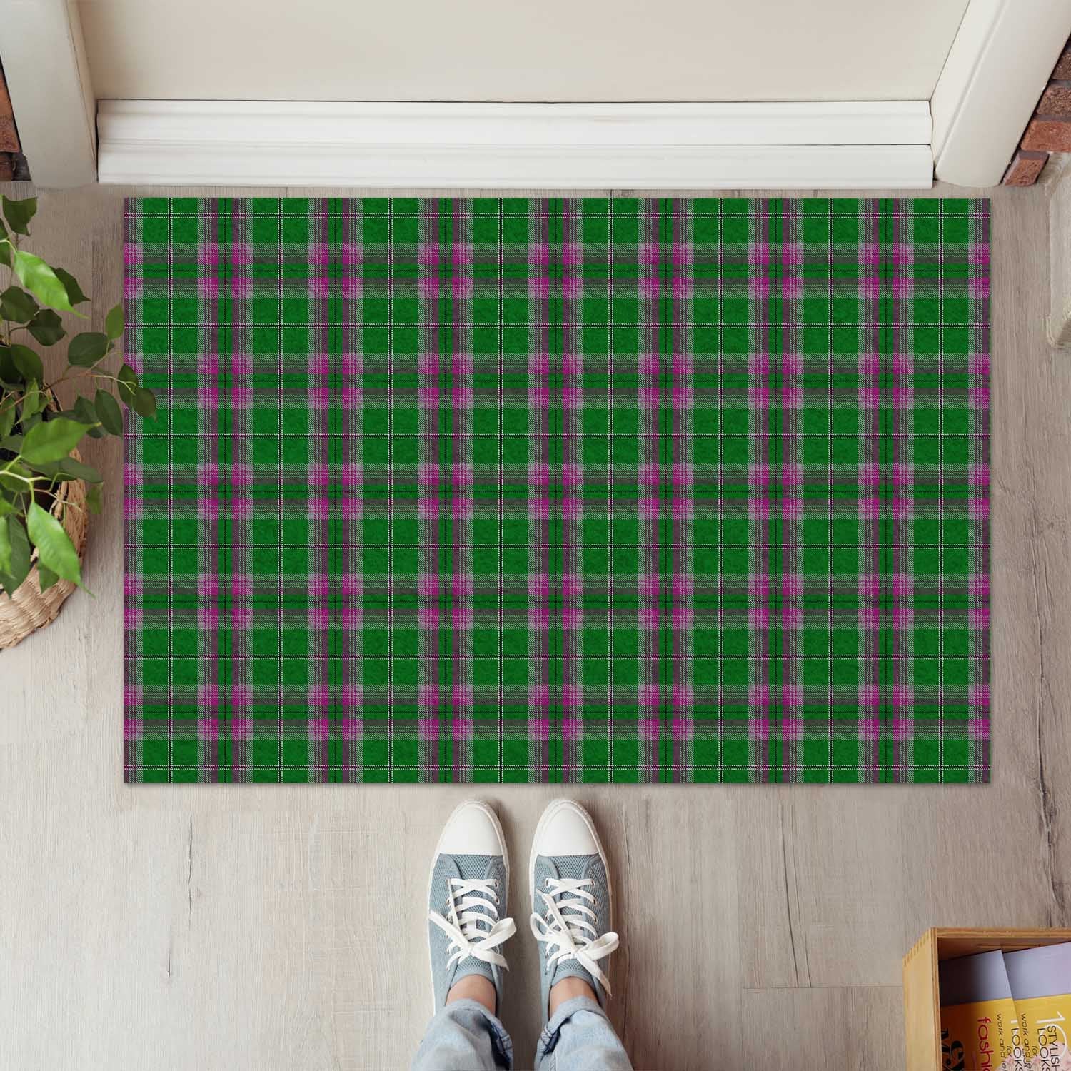 Gray Hunting Tartan Door Mat - Tartanvibesclothing