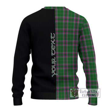 Gray Hunting Tartan Ugly Sweater with Family Crest and Half Of Me Style