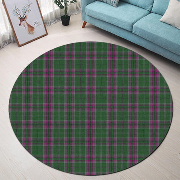 Gray Hunting Tartan Round Rug