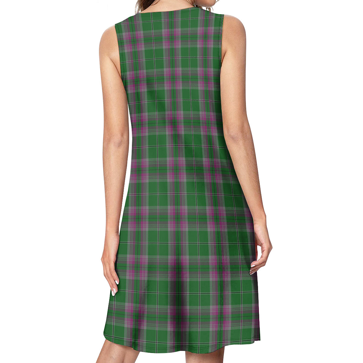 Gray Hunting Tartan Womens Casual Dresses - Tartanvibesclothing