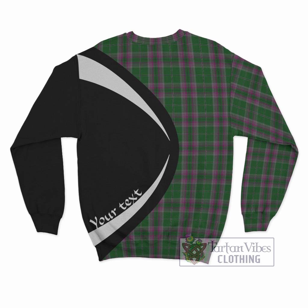 Gray Hunting Tartan Sweatshirt with Family Crest Circle Style - Tartan Vibes Clothing