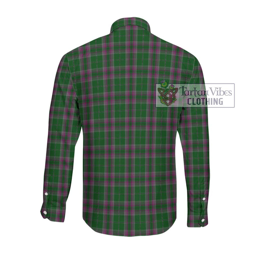 Gray Hunting Tartan Long Sleeve Button Shirt with Family Crest DNA In Me Style - Tartanvibesclothing Shop