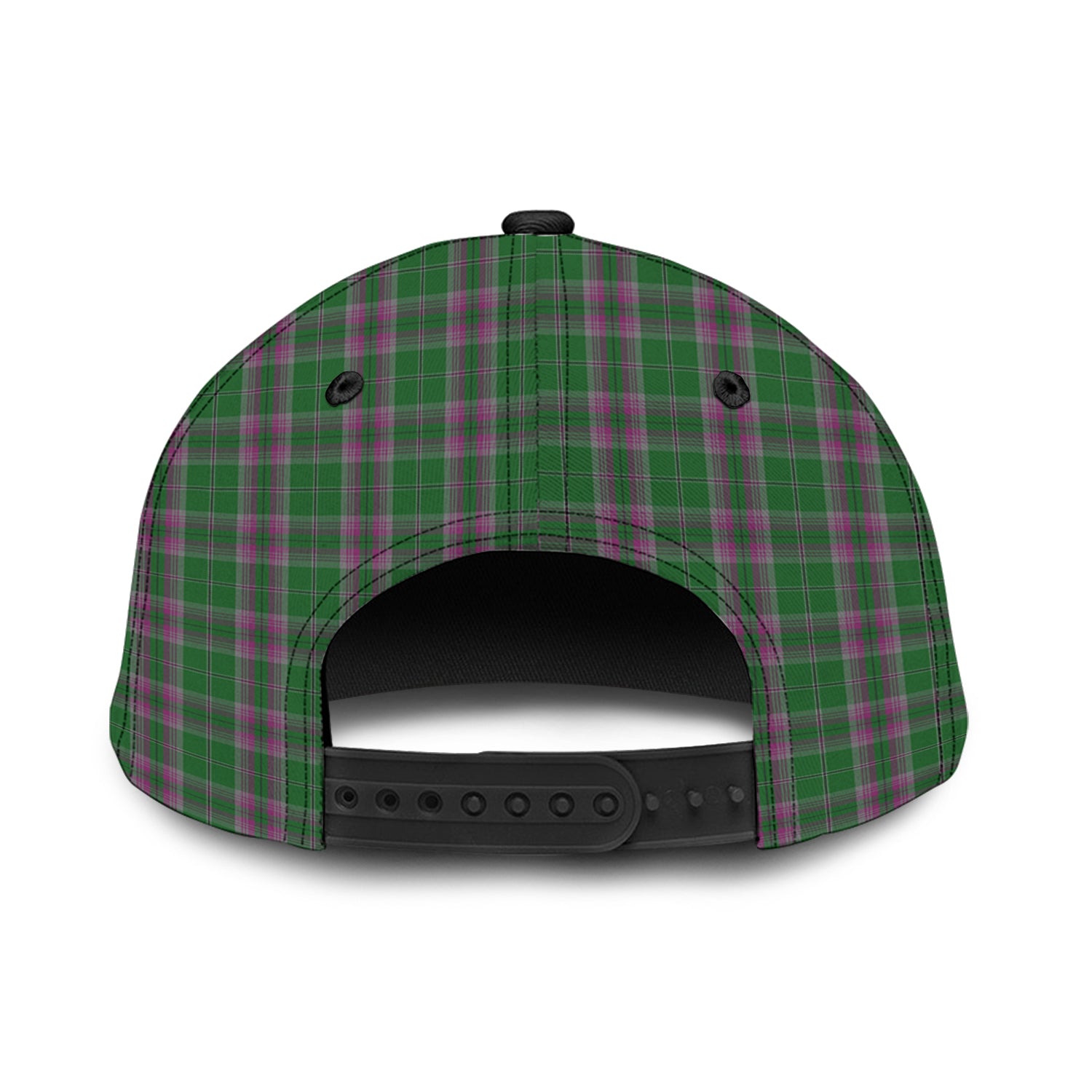 Gray Hunting Tartan Classic Cap with Family Crest - Tartan Vibes Clothing