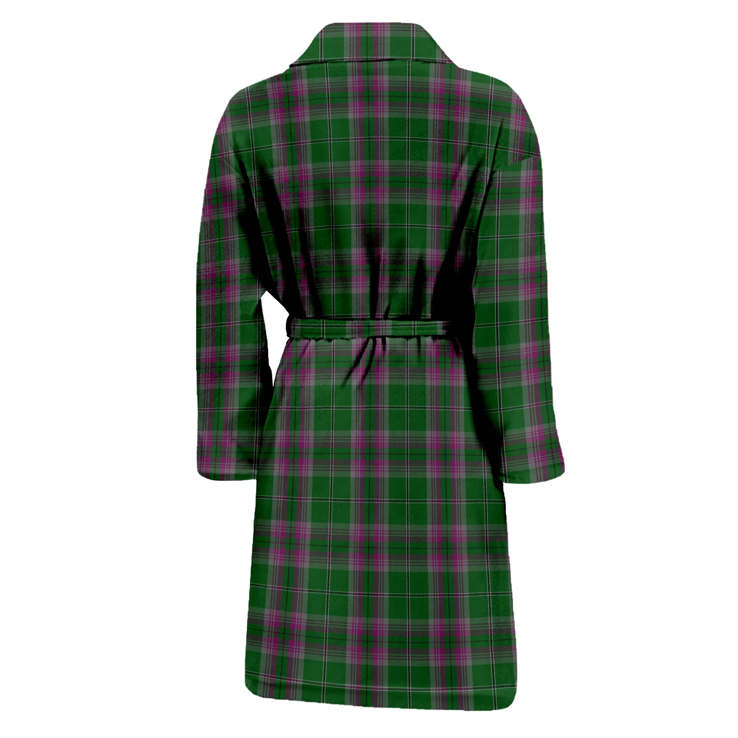 Gray Hunting Tartan Bathrobe with Family Crest - Tartan Vibes Clothing