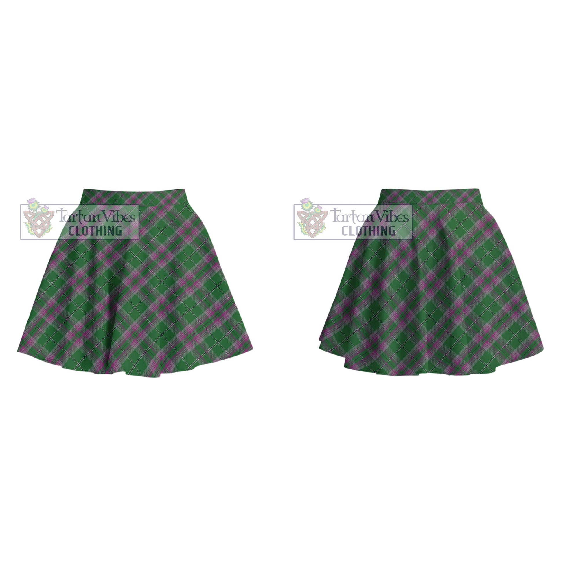 Tartan Vibes Clothing Gray Hunting Tartan Women's Plated Mini Skirt