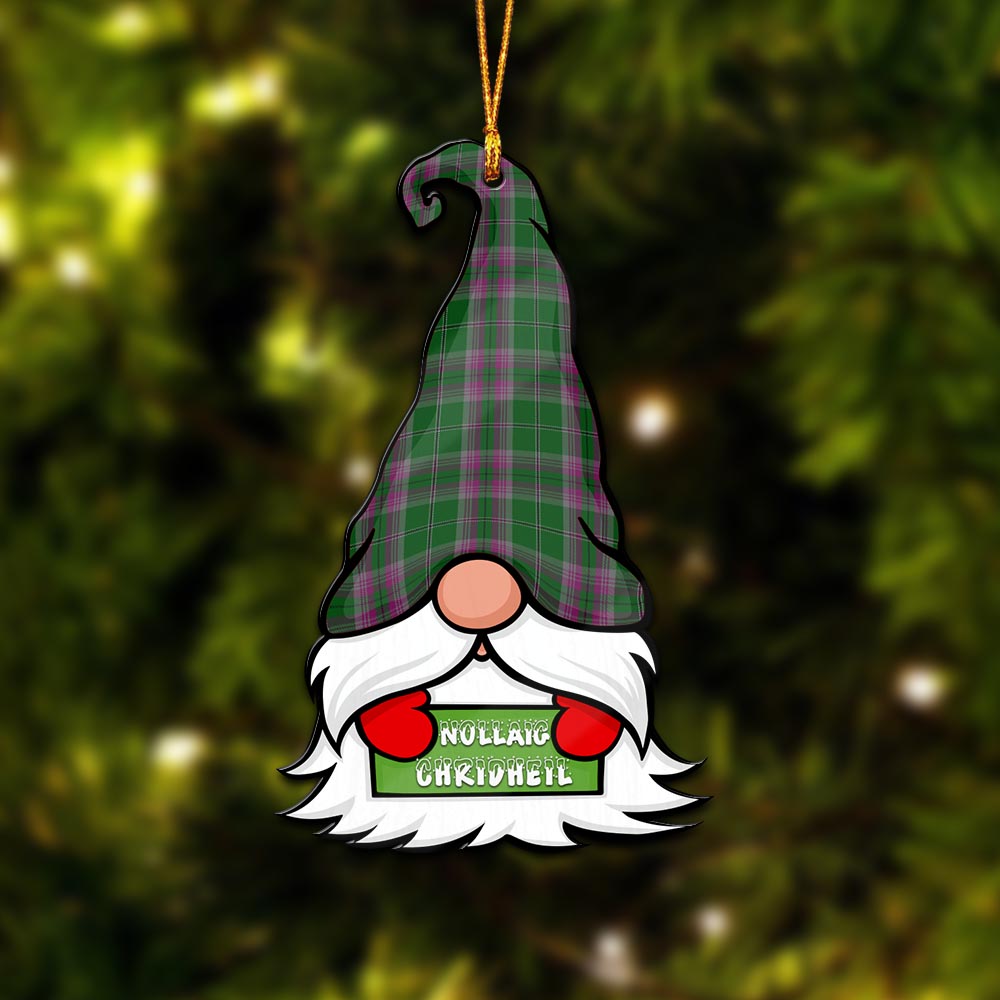 Gray Hunting Gnome Christmas Ornament with His Tartan Christmas Hat - Tartan Vibes Clothing