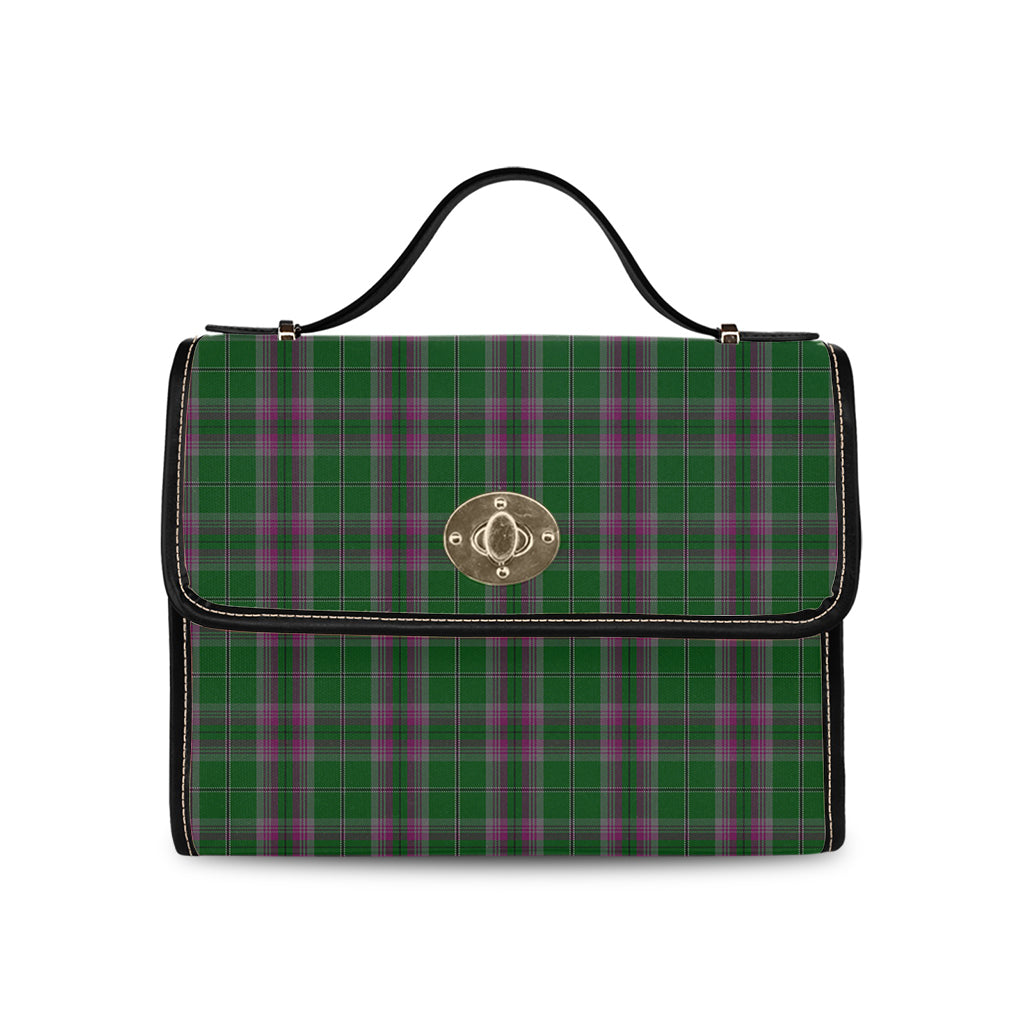 gray-hunting-tartan-leather-strap-waterproof-canvas-bag