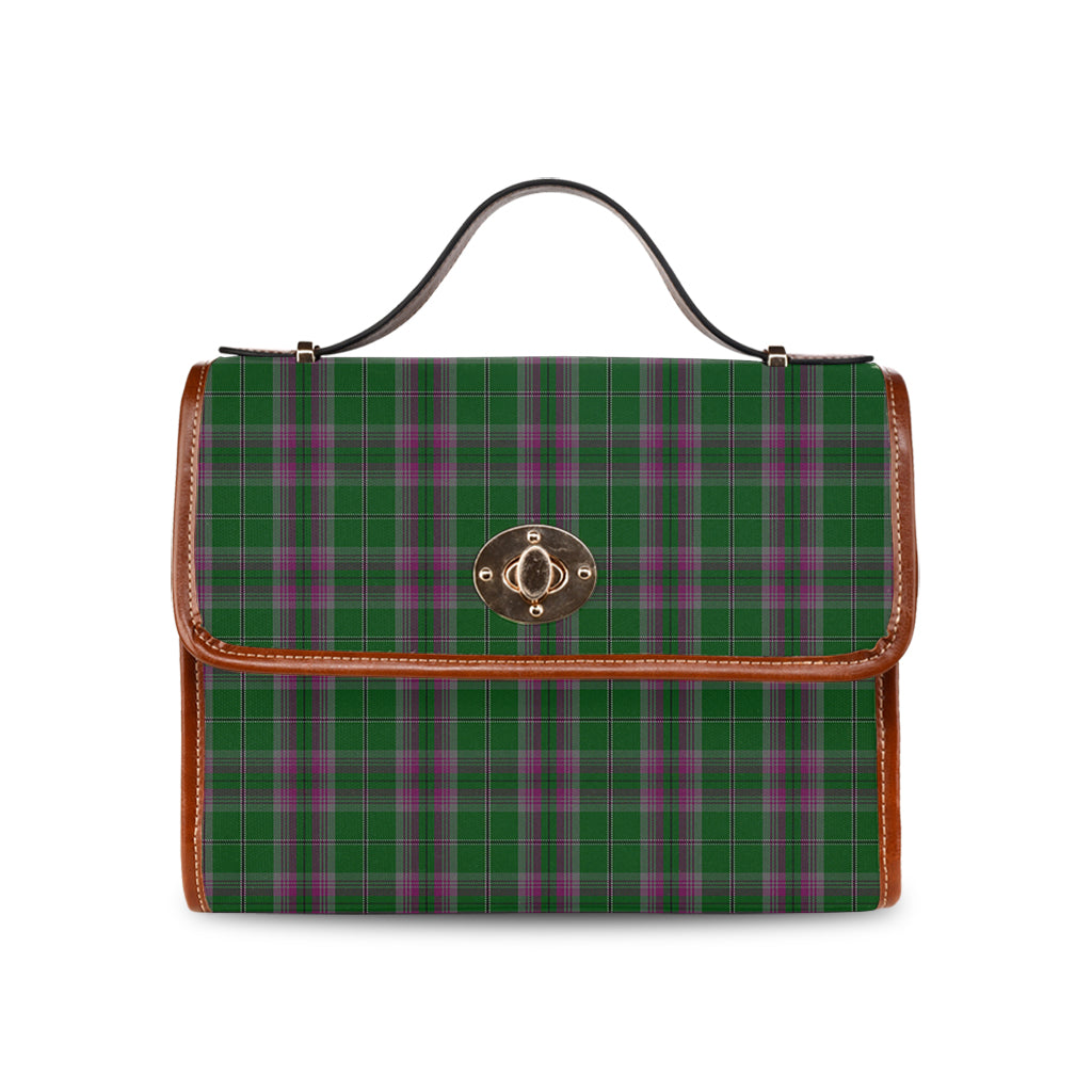 gray-hunting-tartan-leather-strap-waterproof-canvas-bag