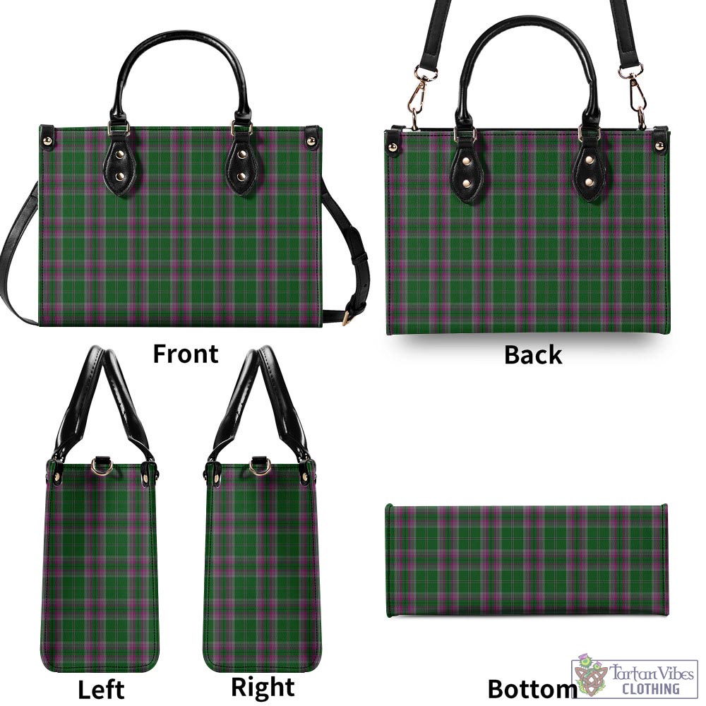 Tartan Vibes Clothing Gray Hunting Tartan Luxury Leather Handbags