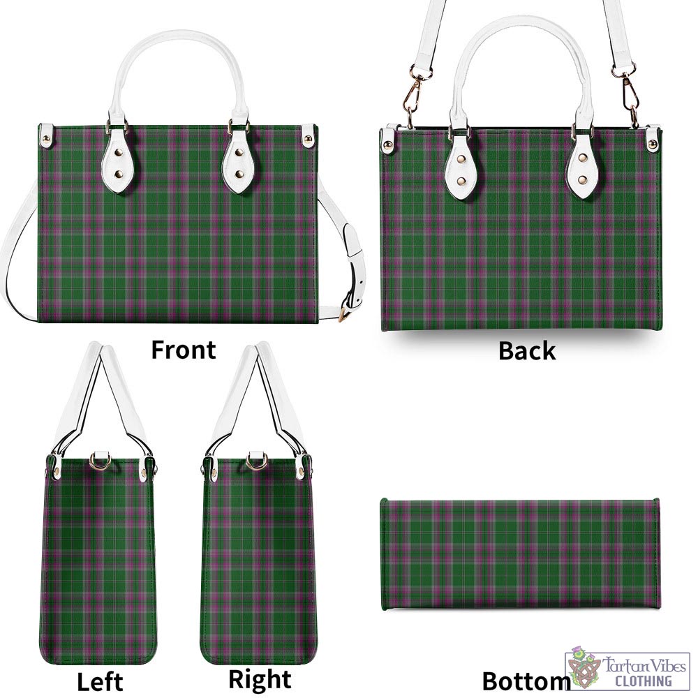 Tartan Vibes Clothing Gray Hunting Tartan Luxury Leather Handbags