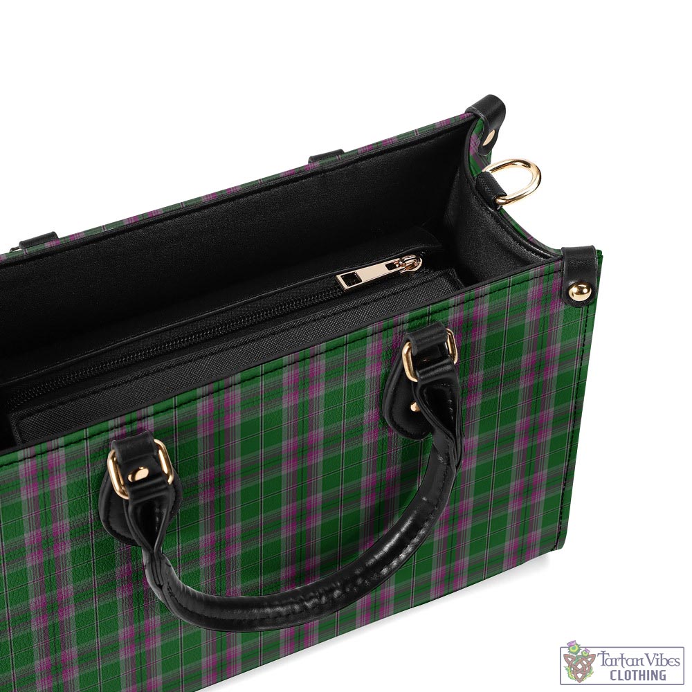 Tartan Vibes Clothing Gray Hunting Tartan Luxury Leather Handbags