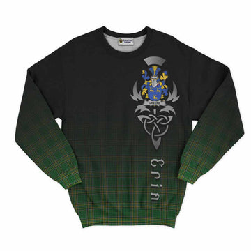 Greene Irish Clan Sweatshirt with Coat of Arms Erin Go Bragh Celtic Inspired Unisex - Tartan Vibes Clothing