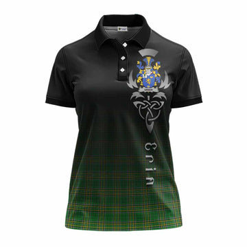 Greer Irish Clan Women's Polo Shirt with Coat of Arms Erin Go Bragh Celtic Inspired Women - Tartan Vibes Clothing