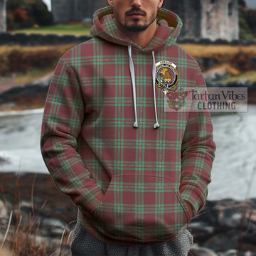 Gregor Hunting Ancient Tartan Cotton Hoodie with Family Crest